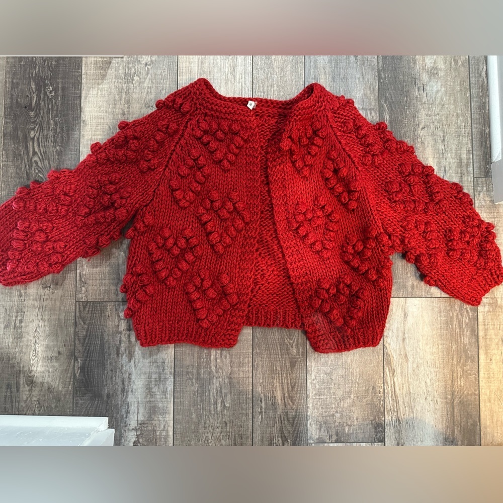 Chunky red Heart sweater size M/L perfect for Valentines Day